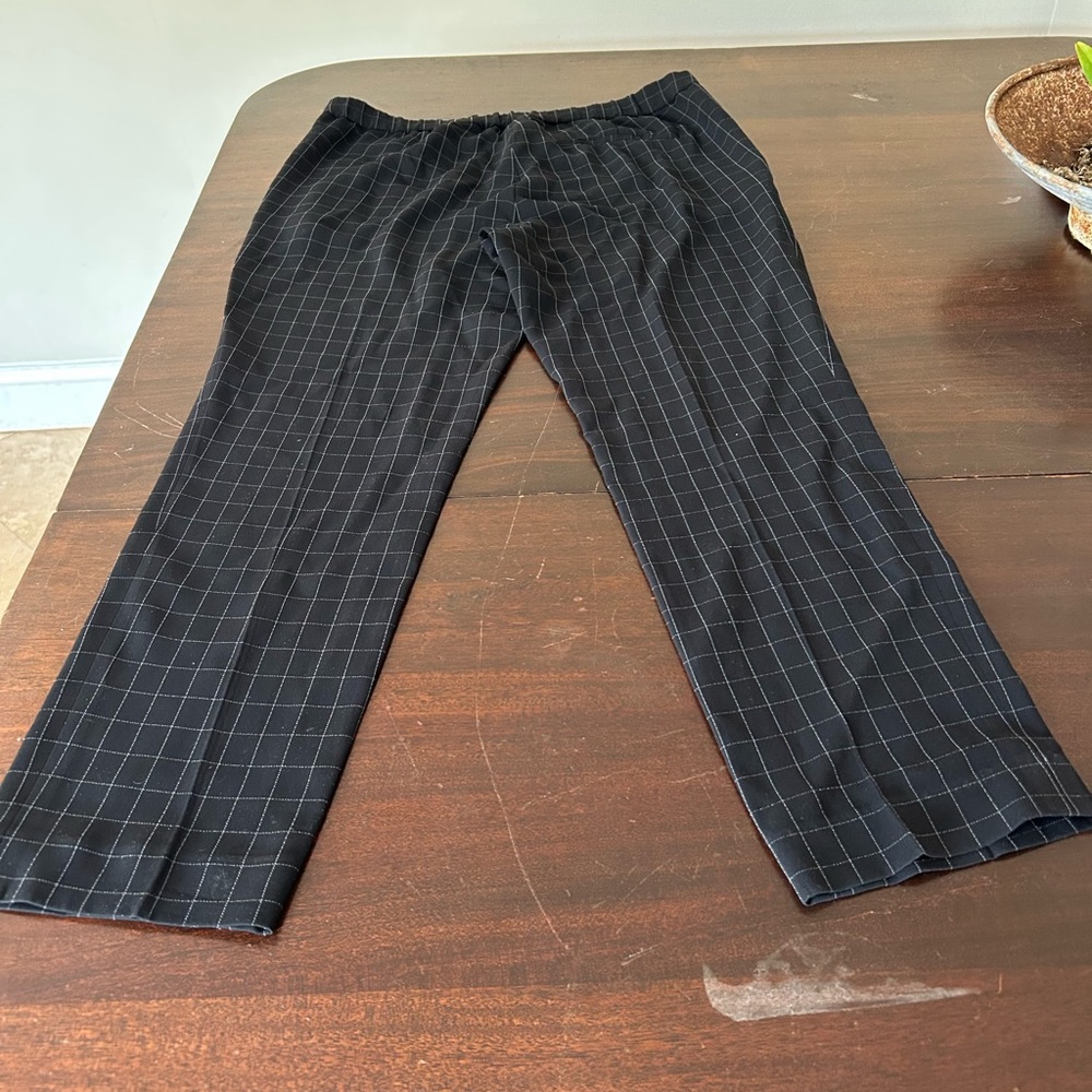 Theory Checkered Ankle  Pants